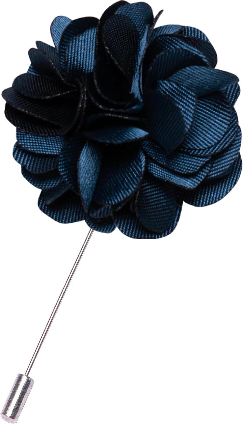 RBOCOTT Solid Color Bow Tie and Pocket Square with Lapel Pin Cufflinks Set 4PCS - Image 3